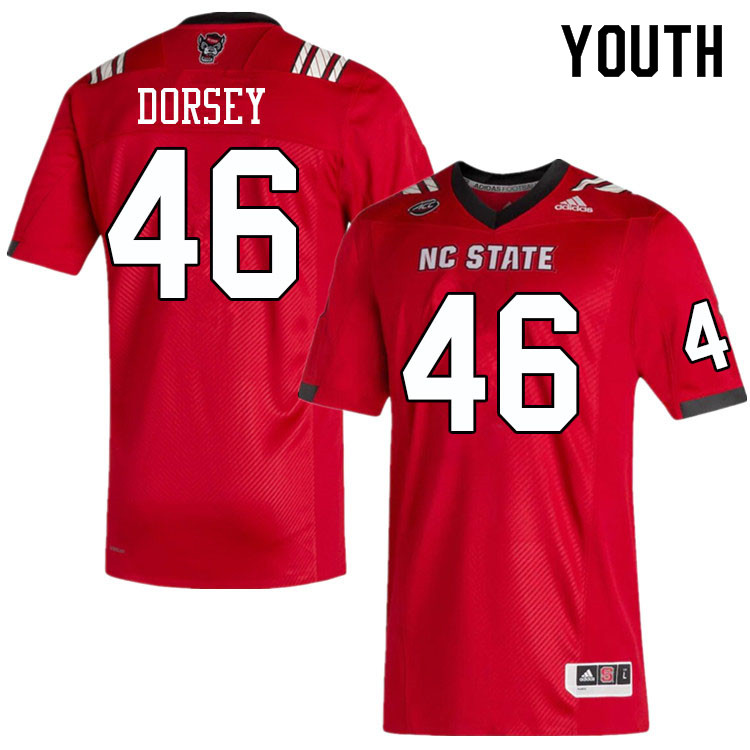 Youth #46 Levi Dorsey NC State Wolfpack College Football Jerseys Sale-Red